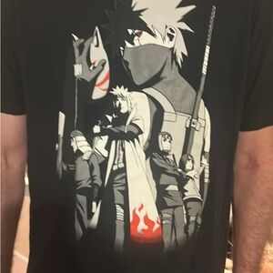 Anime Graphic Black Men's T-Shirt